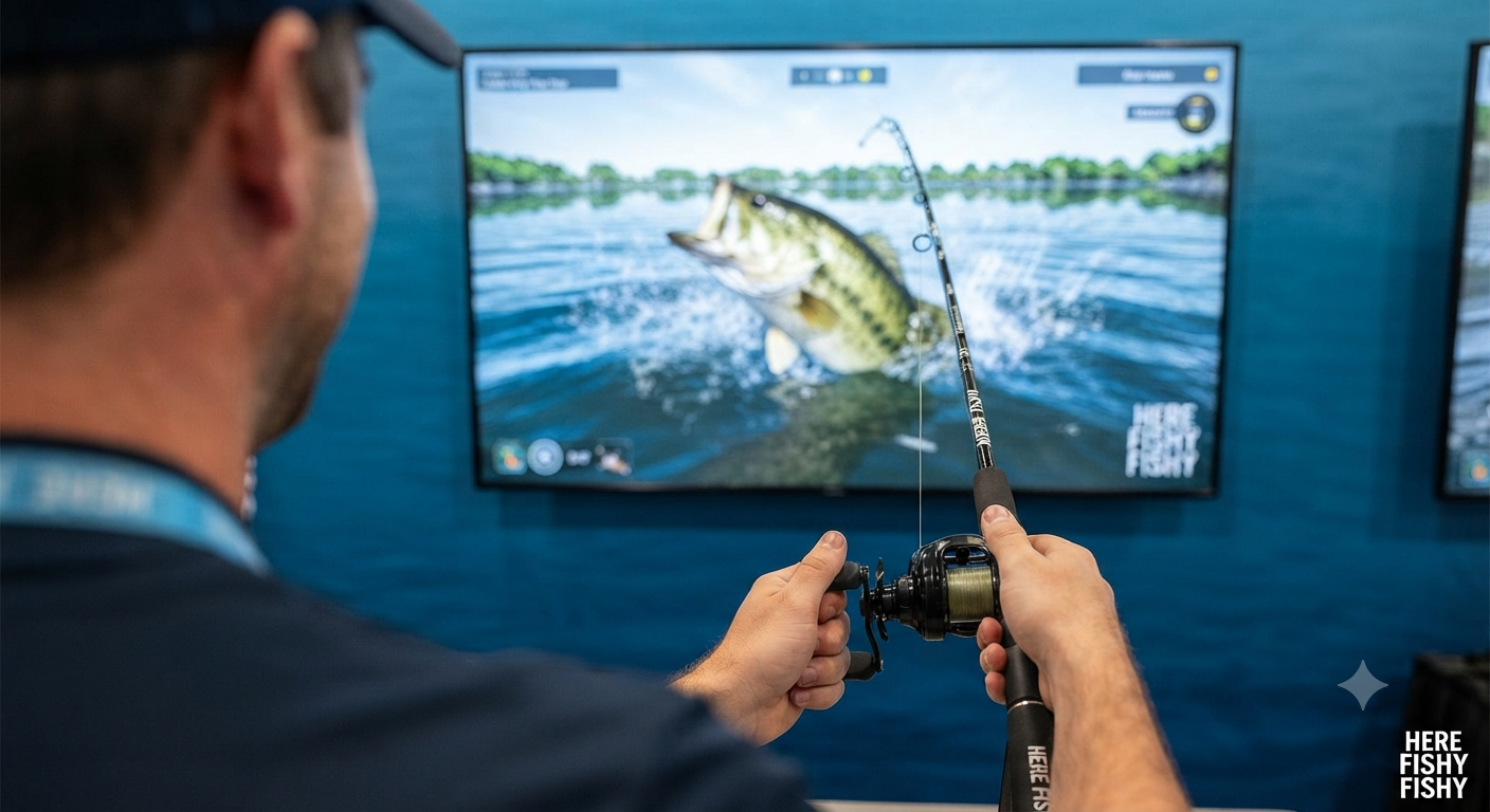 Close up casting action